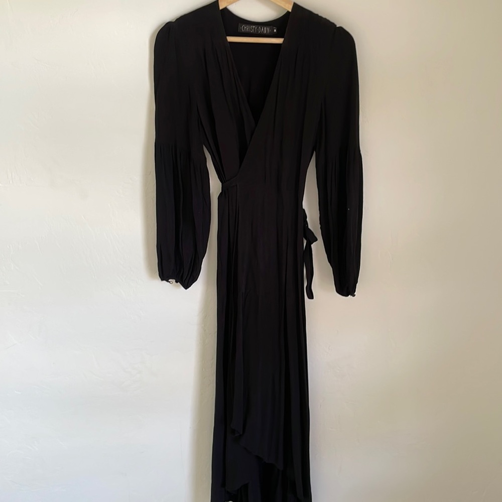 Black Christy dawn Bergen wrap dress